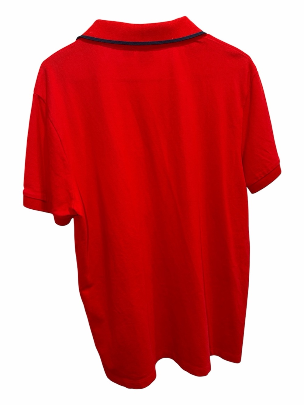 Hugo Boss Firenze 33 Red Polo Shirt Navy Trim Men’s XL - Picture 3 of 7